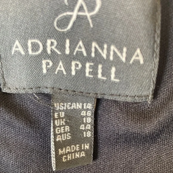 Adrianna Papell Black/white cap sleeve bodycon dress Size 14 - Picture 6 of 10